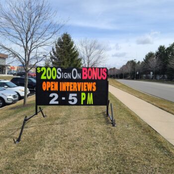 Interview and Hiring Portable Rental Sign