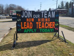 Portable Sign Rental for Teacher Hiring