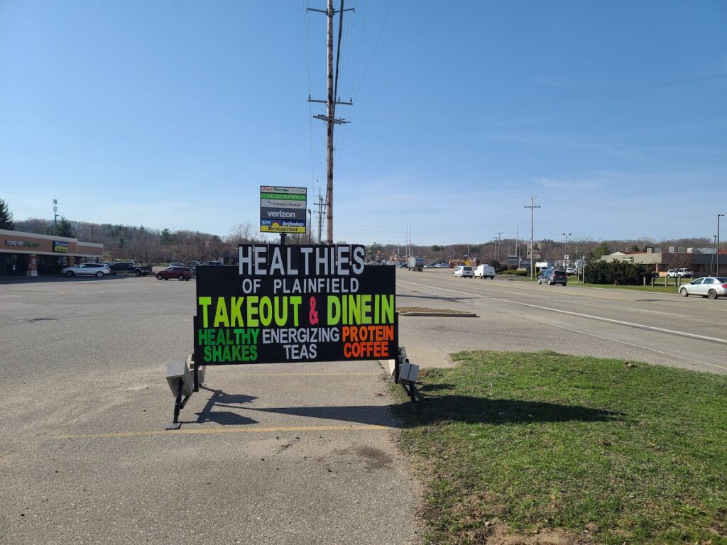 Portable Sign Rental for Health Store